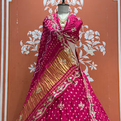 Modal Gajji Bandhej Lehenga