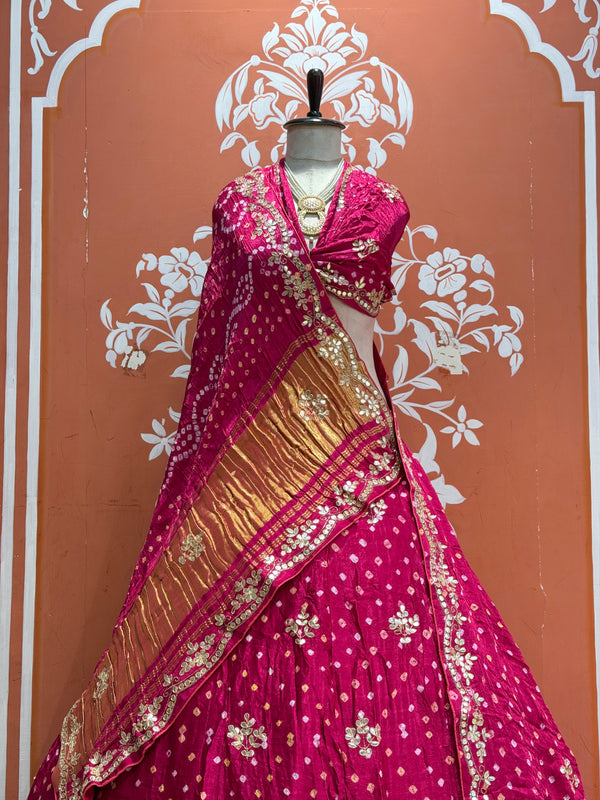 Modal Gajji Bandhej Lehenga