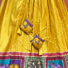 TUSSAR SILK GUJRATI LEHENGA