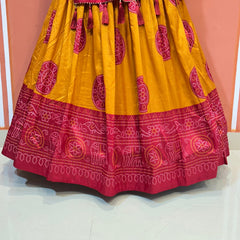 TUSSAR SILK GUJRATI BOOTA LEHENGA
