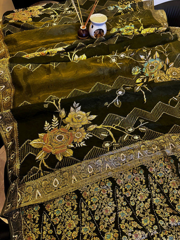 Pure Khaddi Georgette Saree