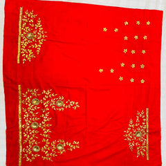 UNSTITCHED SILK GOTA PATTI HANDWORK BLOUSE
