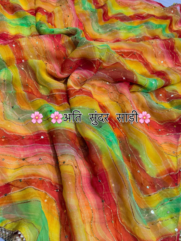 Leheriya Saree
