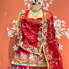 Bandhej Multi Rajwadi Lehenga