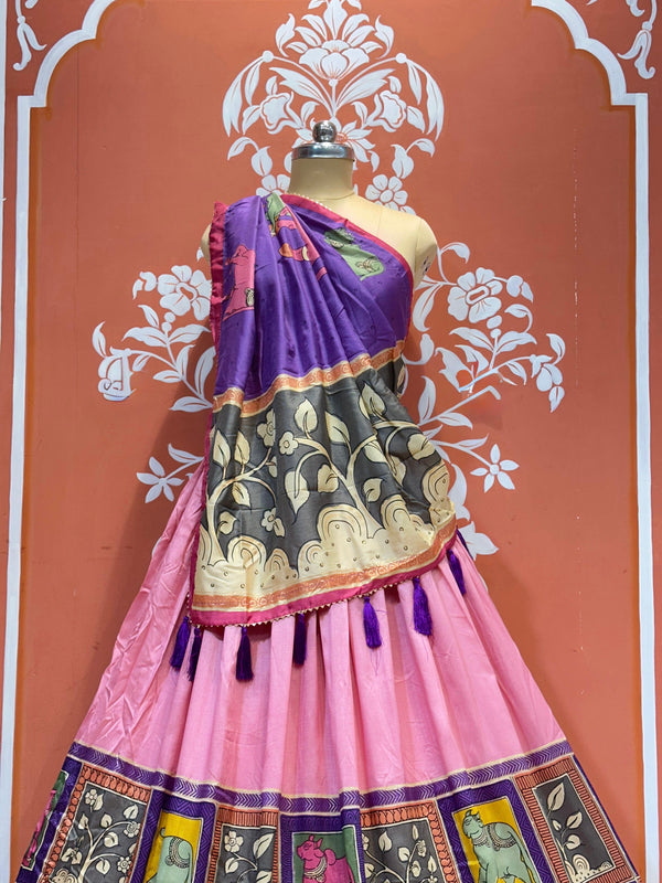 TUSSAR SILK GUJRATI LEHENGA
