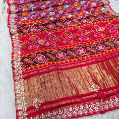 Ajrak Silk Saree