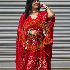 PURE JAIPURI GEORGETTE GOTA LEHENGA