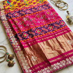 Ajrak Silk Saree