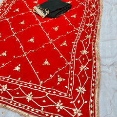 Gota Jal semi chiffon Saree