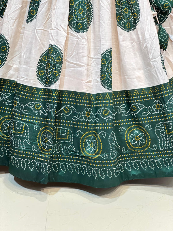 TUSSAR SILK GUJRATI BOOTA LEHENGA