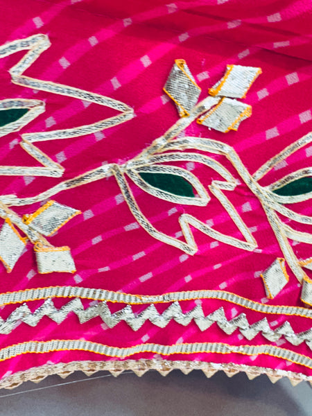60GM GEORGETTE GOTA PATTI MOTHRA LEHENGA