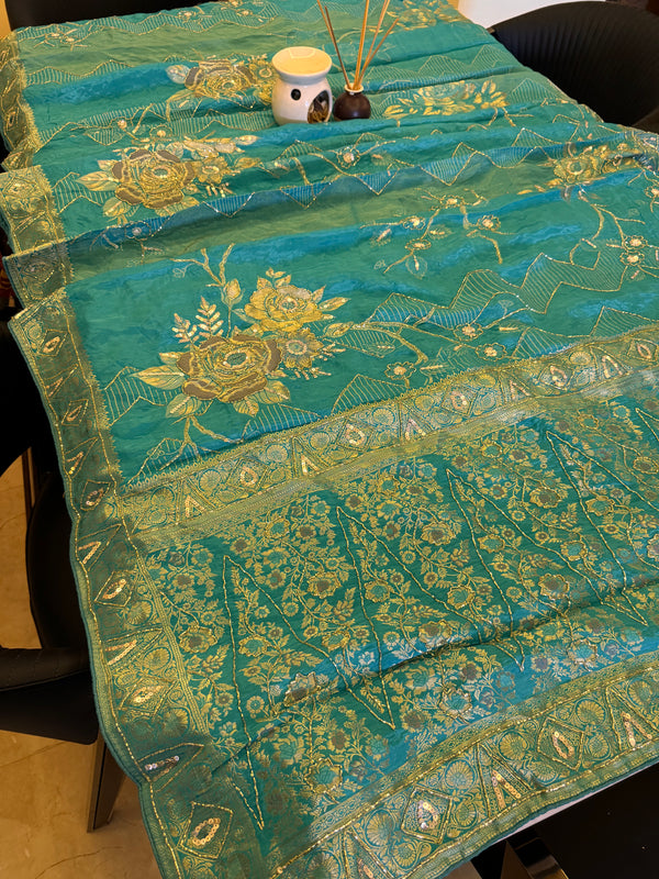 Pure Khaddi Georgette Saree