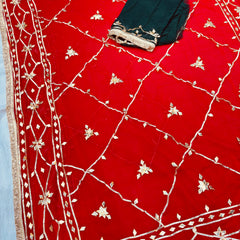 Gota Jal semi chiffon Saree