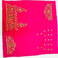UNSTITCHED SILK GOTA PATTI HANDWORK BLOUSE