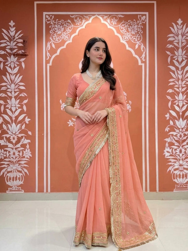 Kacha Gota Saree