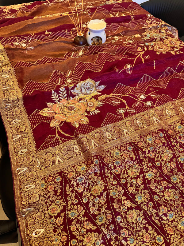 Pure Khaddi Georgette Saree