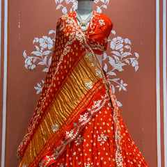 Modal Gajji Bandhej Lehenga