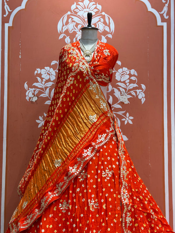 Modal Gajji Bandhej Lehenga