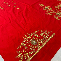 UNSTITCHED SILK GOTA PATTI HANDWORK BLOUSE