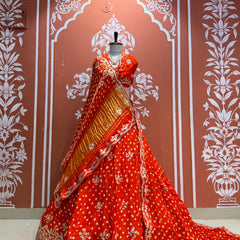 Modal Gajji Bandhej Lehenga