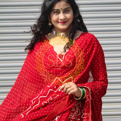 PURE JAIPURI GEORGETTE GOTA LEHENGA