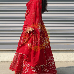PURE JAIPURI GEORGETTE GOTA LEHENGA
