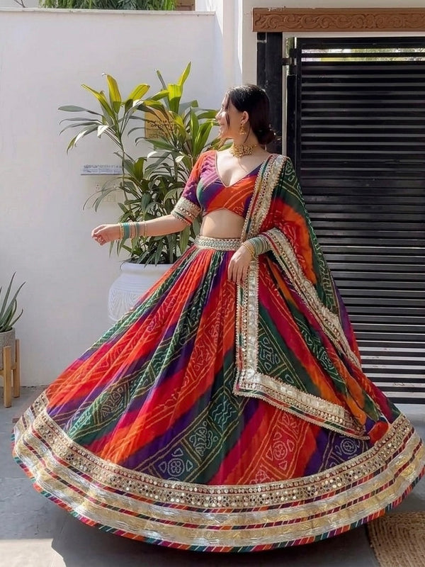 Bandhej Lehenga