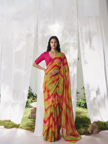 Leheriya Saree