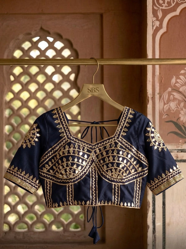 Gota Patti Gazi Silk Blouse