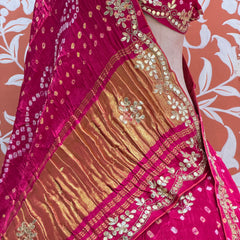 Modal Gajji Bandhej Lehenga