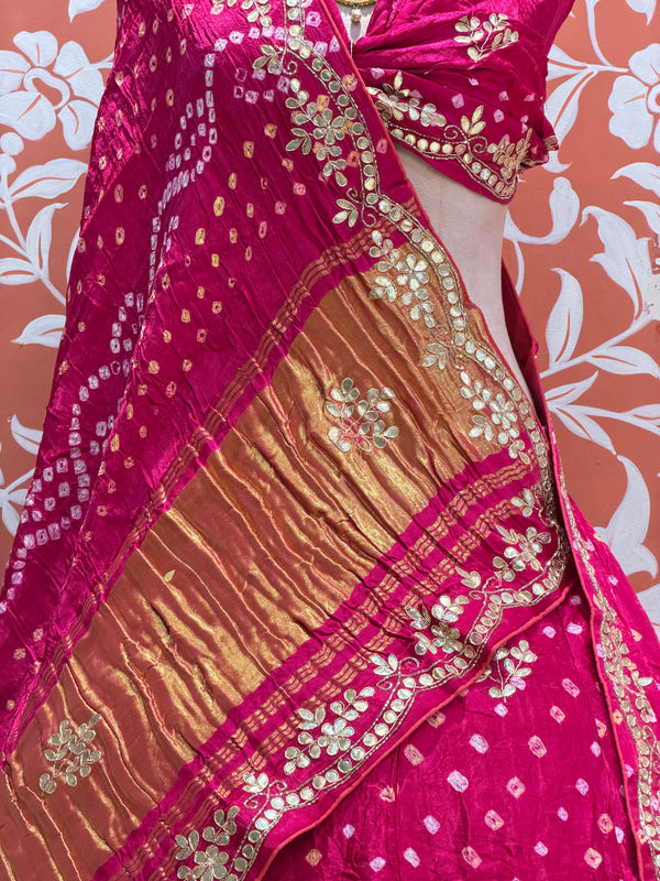Modal Gajji Bandhej Lehenga
