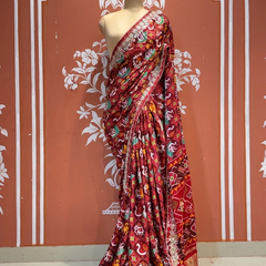 Ajrak Silk Saree