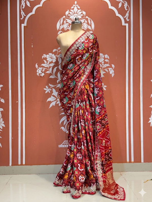 Ajrak Silk Saree
