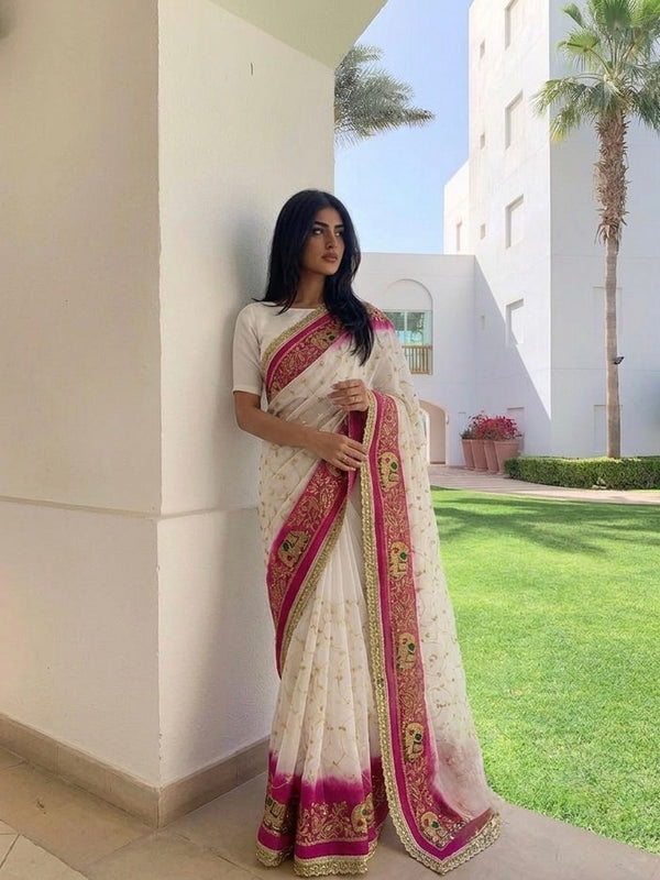 Georgette Zari Saree