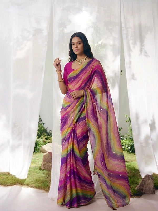 Leheriya Saree