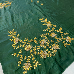 UNSTITCHED SILK GOTA PATTI HANDWORK BLOUSE