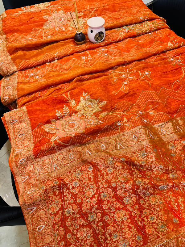 Pure Khaddi Georgette Saree