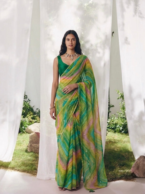 Leheriya Saree