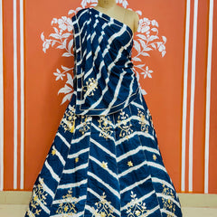 CHINON GOTA PATTI HANDWORK LEHERIYA LEHENGA