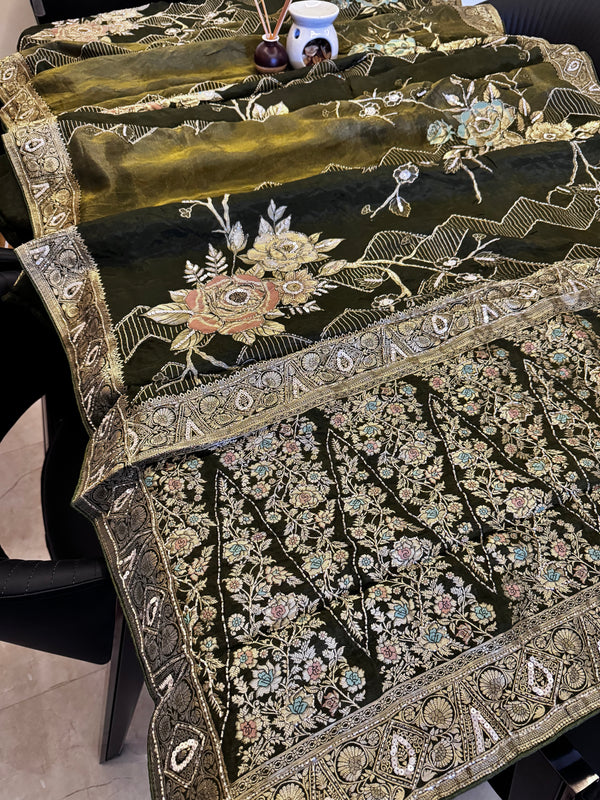 Pure Khaddi Georgette Saree