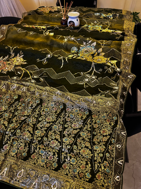Pure Khaddi Georgette Saree