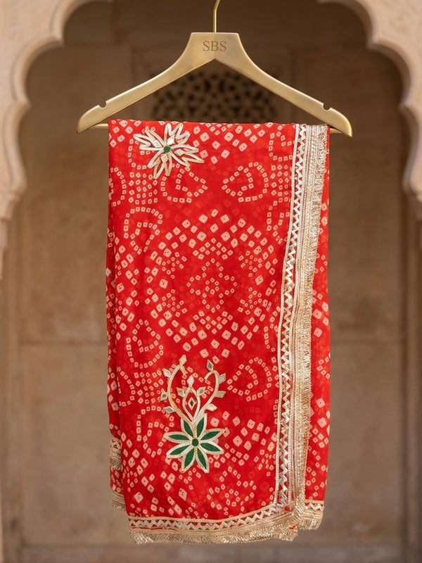 60gm Georgette Gota Saree