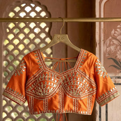 Gota Patti Gazi Silk Blouse