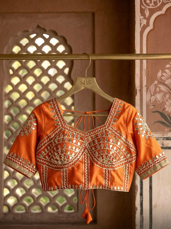 Gota Patti Gazi Silk Blouse