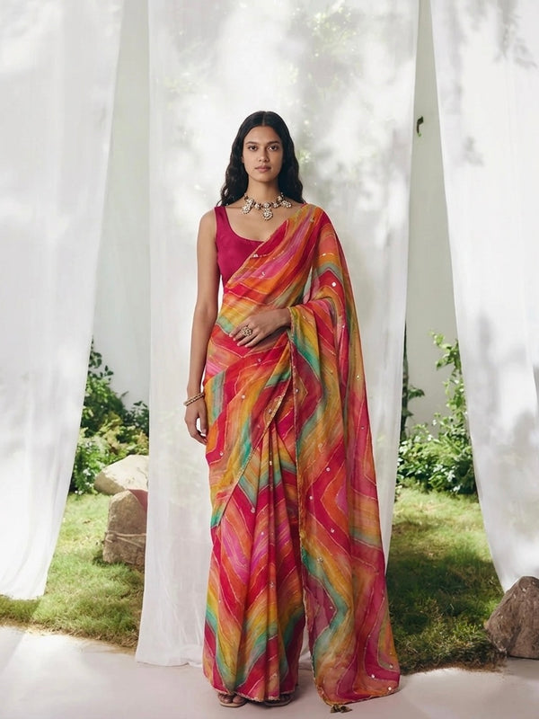 Leheriya Saree
