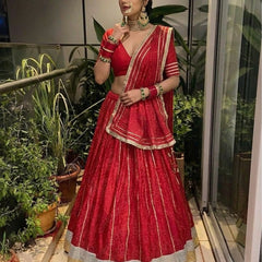 Karwachauth Bandhej Lehenga