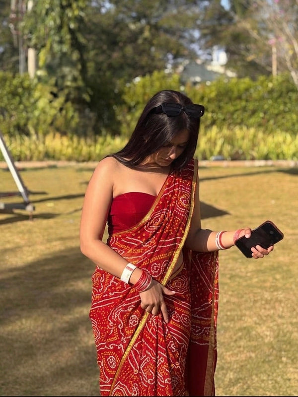 Bandhej Saree