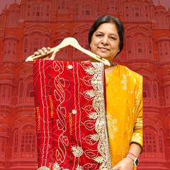 PURE VISCOSE GEORGETTE BHANDEJ SAREE
