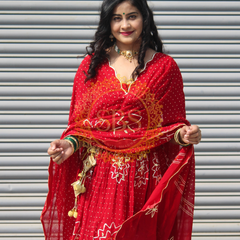 PURE JAIPURI GEORGETTE GOTA LEHENGA