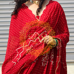PURE JAIPURI GEORGETTE GOTA LEHENGA